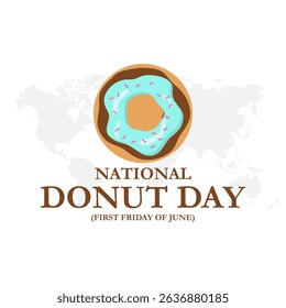 National donut day, june 4, National Donut Day, vector illustration. suitable for web banner campaign