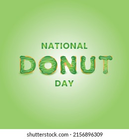 National donut day social media ad poster background design template 
