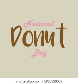 Nationaler Donut-Tag-Vektorhintergrund, Poster, Postkarten-Design. 