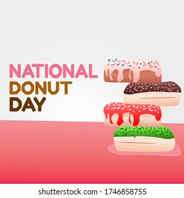 National Donut Day Vector Illustration 