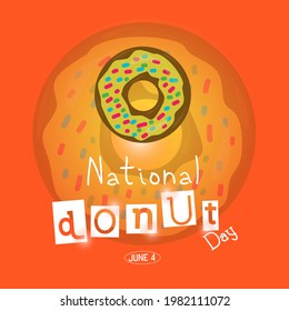 National donut day vector illustration, suitable for web banner or printing campaign
