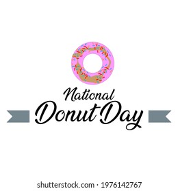 National Donut Day Web Banner Design. Illustration Vector