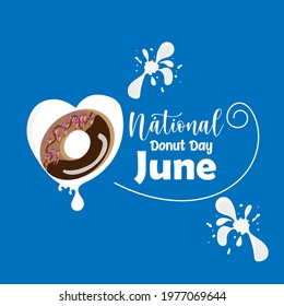 National Donut Day Web Banner Design. Illustration Vector