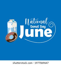 national donut day web banner design. illustration vector