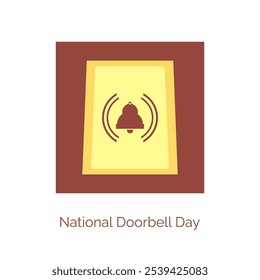 National Doorbell Day vector, illustration. October 31. Door bell design.