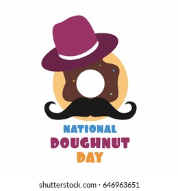 National Doughnut or Donut Day Vector Illustration. Suitable for poster, banner, campaign, and greeting card