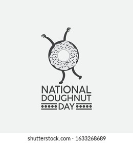 National doughnut vector concept template design illustrator
