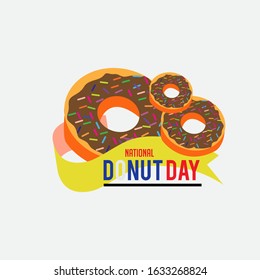 National doughnut vector concept template design illustrator