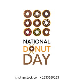 National doughnut vector concept template design illustrator