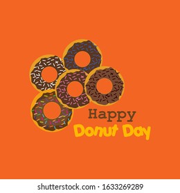 National doughnut vector concept template design illustrator