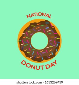 National doughnut vector concept template design illustrator