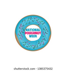 National Doughnut Week vector template. Design for banner, greeting cards or print.