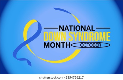 National Down Syndrome Month Recognizes Strength, Inclusion, and Advocacy for Individuals with Down Syndrome and Their Families. Vector Illustration Template.