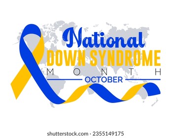 National Down Syndrome Month Recognizes Strength, Inclusion, and Advocacy for Individuals with Down Syndrome and Their Families. Vector Illustration Template.