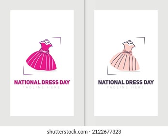 National Dress Day Modern Logo template