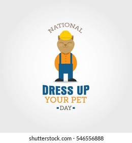 National Dress Up Your Pet Day. Vector Illustration