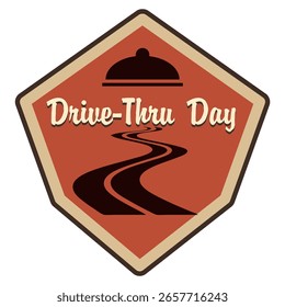 Ilustração do vetor do adesivo do dia da condução nacional