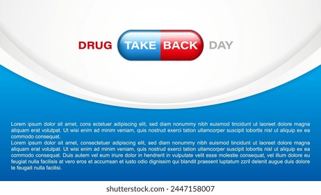National drug take back day is observed every year in April 25, vector illustration