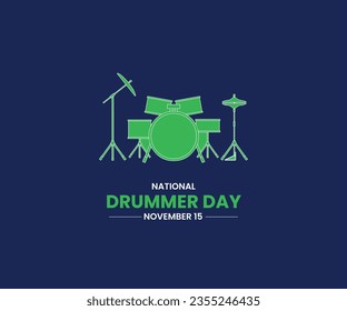 National Drummer Day. Music Drumm vector illustration. 