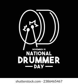 National Drummer Day. November 15. Eps 10.