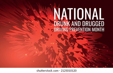 national drunk and drugged driving prevention month. Design suitable for greeting card poster and banner