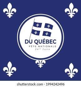 Fête National du Québec. Flyer, banner