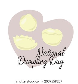 National Dumpling Day, idea for poster, banner or menu design vector illustration