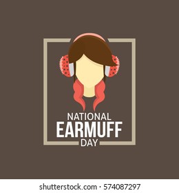 National Earmuff Day Vector Illustration.