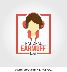 National Earmuff Day Vector Illustration.