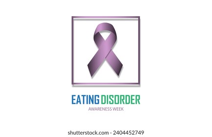 National Eating Disorder Awareness Week Background Vector Illustration 