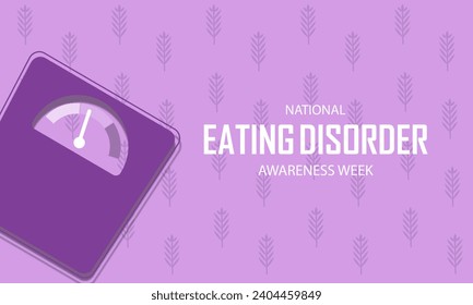 National Eating Disorder Awareness Week Background Vector Illustration 