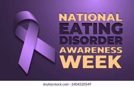 National Eating Disorder Awareness Week Background Vector Illustration 