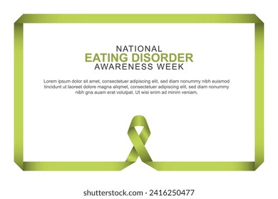 National Eating Disorder Awareness Week background. Vector illustration.