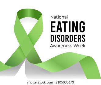 National Eating Disorders Awareness Week. Vector illustration on white background