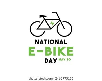 National E-Bike Day. May 30. Eps 10.