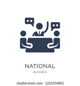 National Economic Council Icon. Trendy Flat Vector National Economic Council Icon On White Background From Business Collection, Vector Illustration Can Be Use For Web And Mobile, Eps10