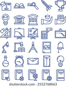 National Education Icon Pack in Color Style