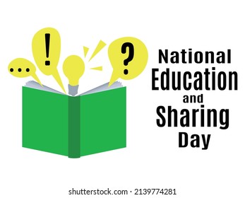 Día Nacional de Educación y Compartir, idea para afiches, pancartas, volantes, diseño de tarjetas ilustración vectorial