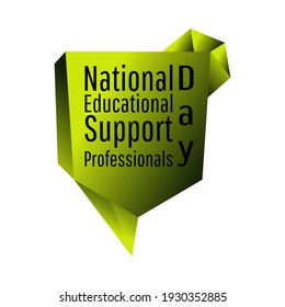 National Educational Support Professionals Day. Geometric Design Suitable For Greeting Card Poster And Banner