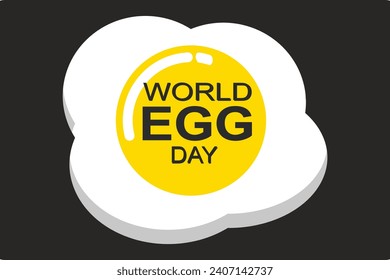 National Egg Day Banner, celebrated on June 3. Cute National Egg Day typographic design with illustrations fried eggs and whole egg frame. Vector Illustration.vector
