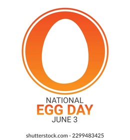 National Egg Day. June 3. Vector illustration Suitable for greeting card, poster and banner