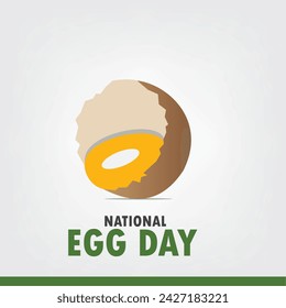 Día Nacional del Huevo Diseño vectorial. Diseño simple y elegante
