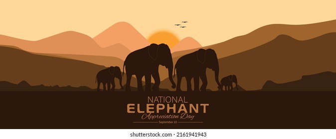 National Elephant Appreciation Day in USA. September 22. National Elephant Day in Thailand.