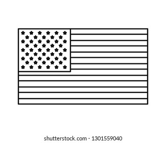 Similar Images, Stock Photos & Vectors of American flag outline vector ...