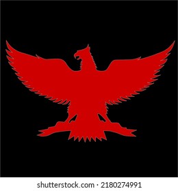 National Emblem Indonesia Form Garuda Bird Stock Vector (royalty Free 