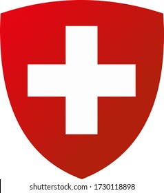 Landesemblem der Schweiz. Wappen. Vector-Abbildung.