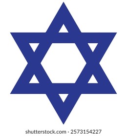 National emblem symbol of Israel Star of David in a flat style. Israeli symbol icon emblem. Symbol, icon, emblem, banner, background