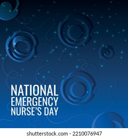 National Emergency Nurse’s Day. Design Suitable For Greeting Card Poster And Banner