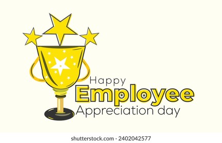 National Employee Appreciation Day. background, banner, card, poster, template. Vector illustration.