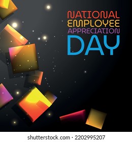  National Employee Appreciation Day. Design suitable for greeting card poster and banner